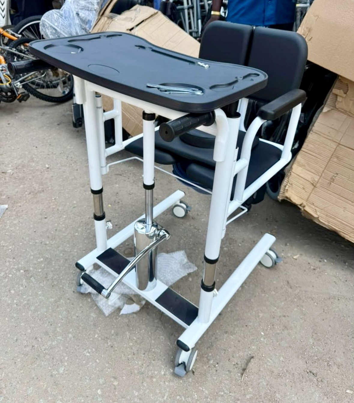 Adjustable Overbed Table (Hospital Bedside Table) 1